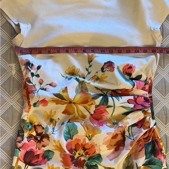 MaxMara weekend Sample Cream Floral Midi Dress| size 6 - Picture 2 of 9